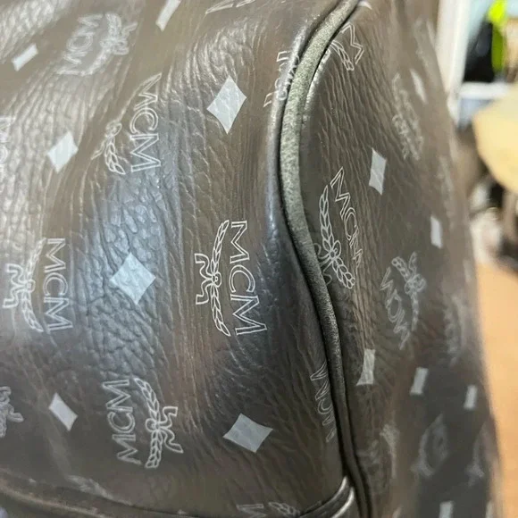 MCM Jumbo Black Visetos Tote